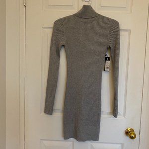 Dynamite Grey Bodycon Turtleneck Sweater Dress
